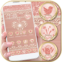 Rose Gold Launcher Diamond Heart Theme 1.1.3 APK Скачать