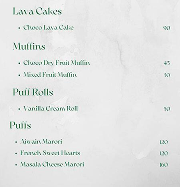 Kandoliya Bakery menu 