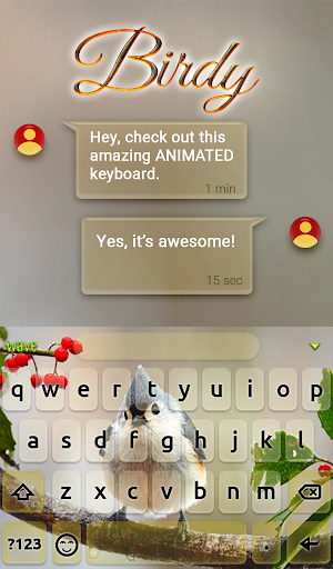 Screenshot Bird Live Wallpaper + Keyboard