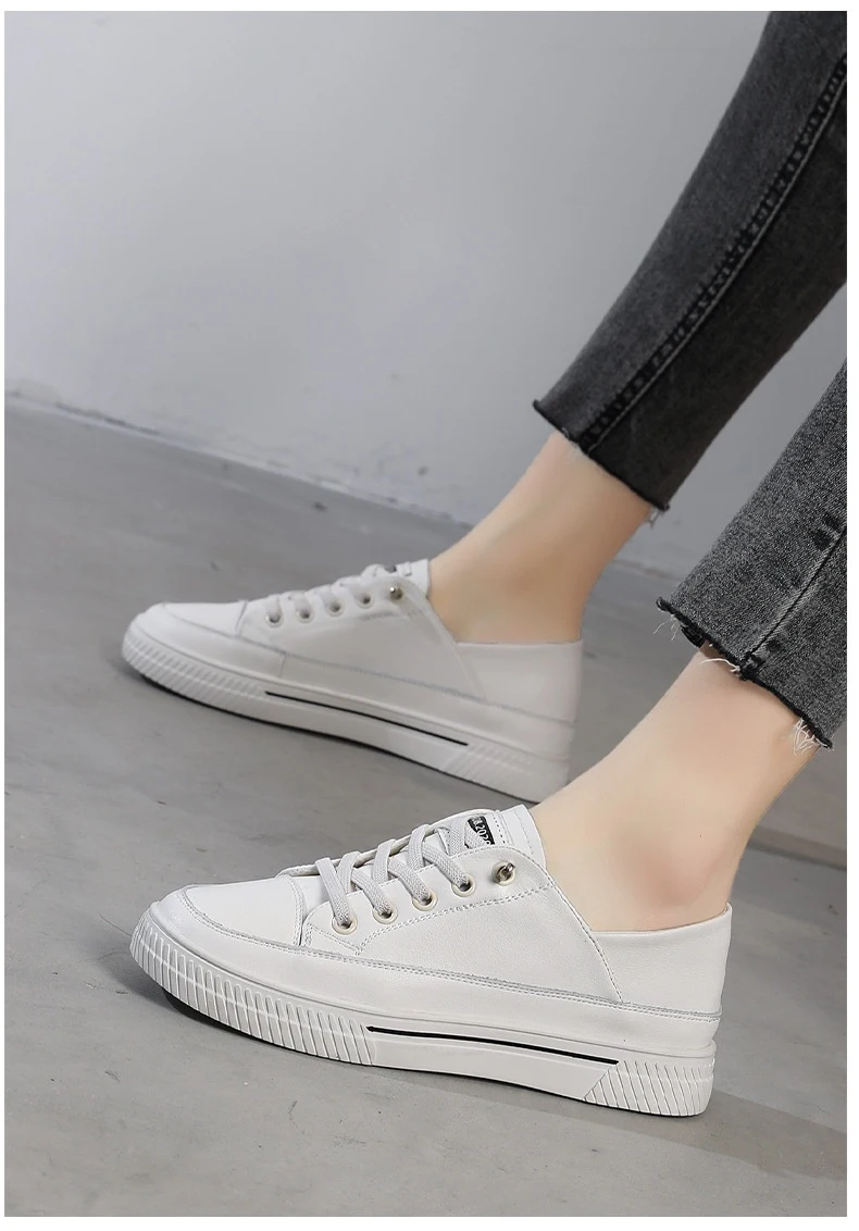 Title 2, Zapatos blancos planos bidireccionales ligeros ...