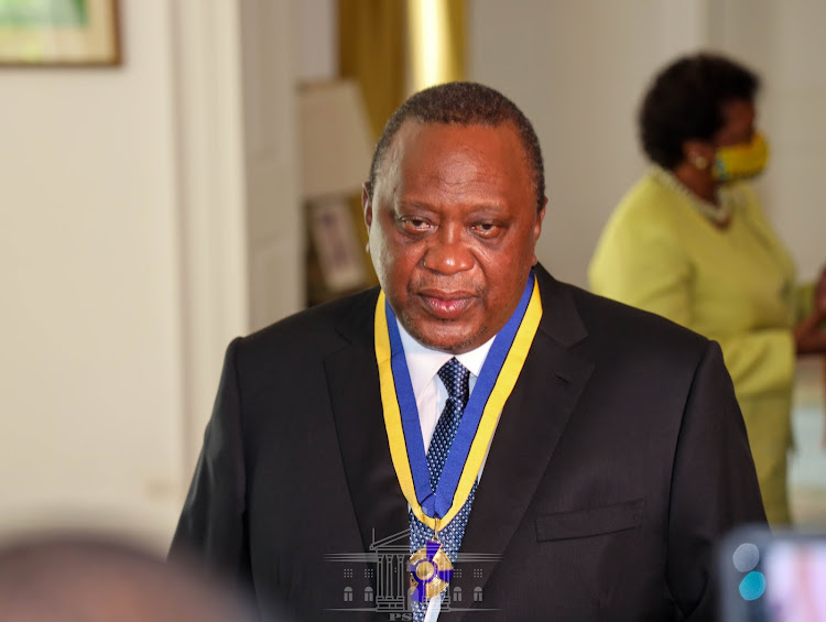 Carribean Diaspora or to humanity at large was presented to the President Uhuru kenyatta on Wednesday by the country's Governor General Dame Sandra Mason.