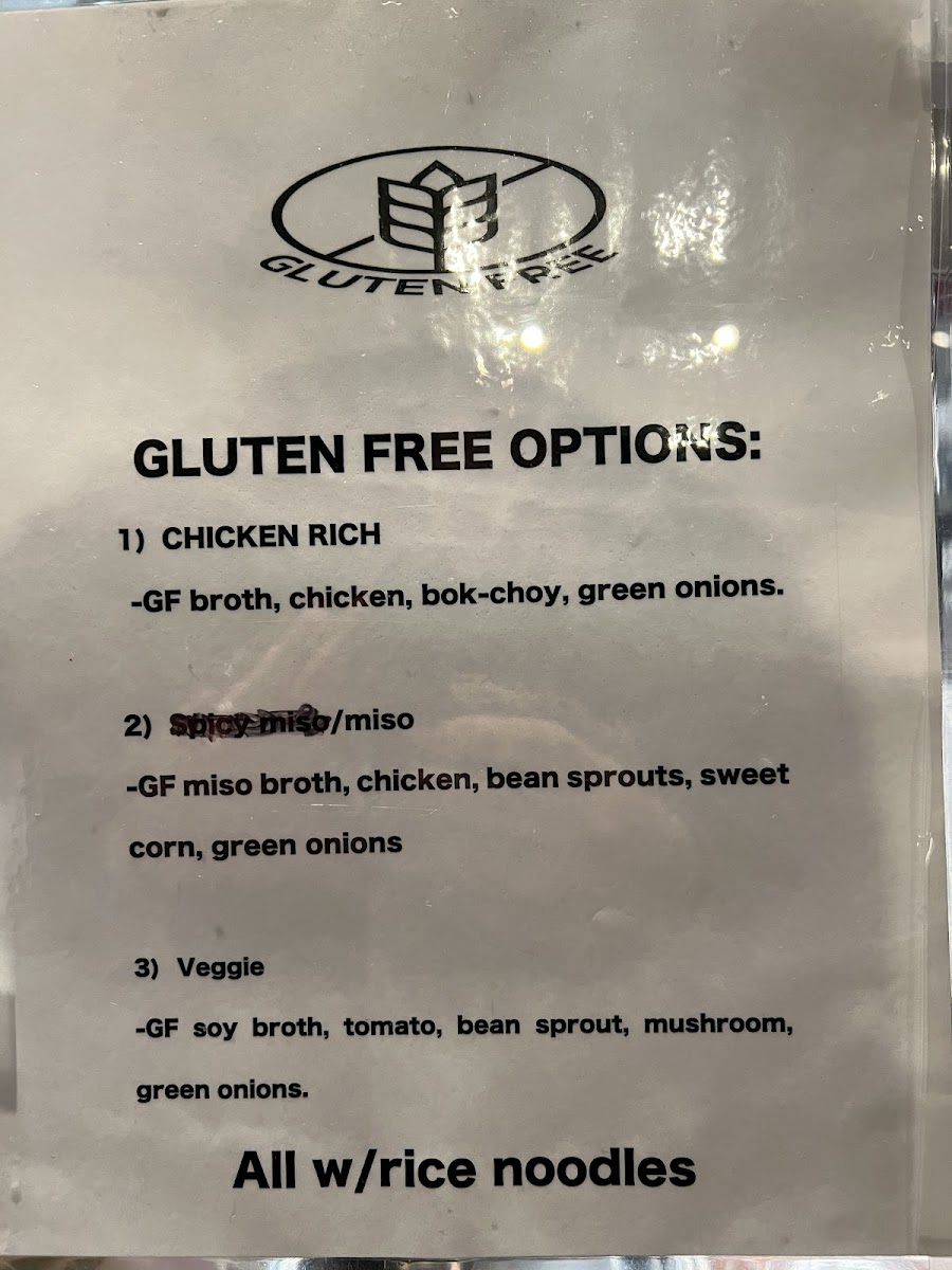 Gluten-Free at Hokkaido RAMEN House