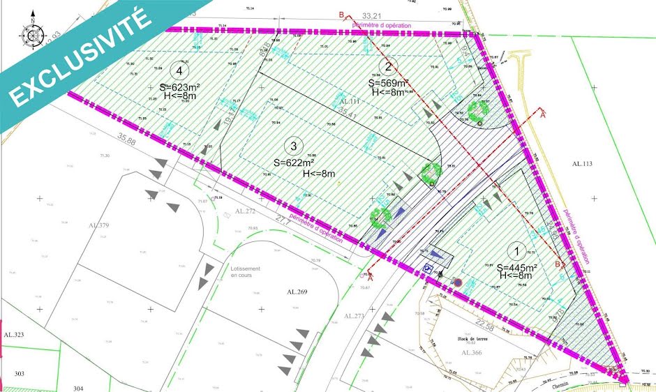 Vente terrain  623 m² à Saint-Estève (66240), 175 000 €