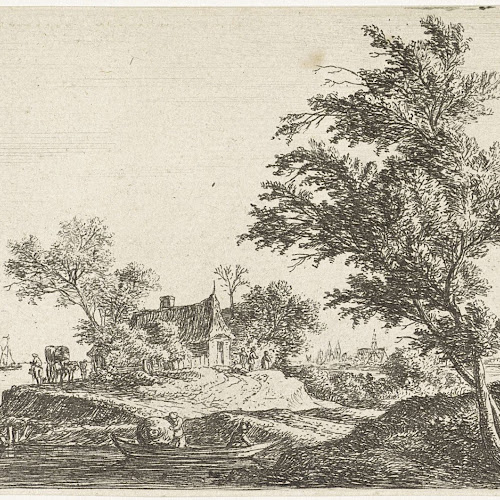 Huis aan het water, Anthonie Waterloo, 1773 - 1832 - Rijksmuseum