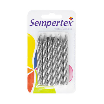 Velitas Sempertex Espiralada Plata x 6 und  