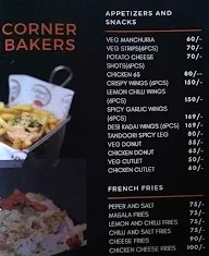 Corner Bakers menu 1