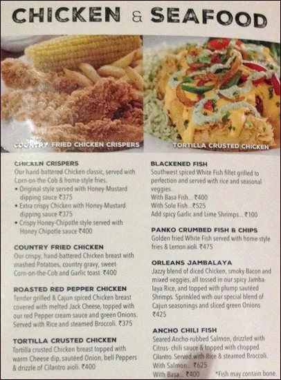 Chili's Grill & Bar menu 