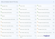 Aahaar Cake Of The Day menu 1