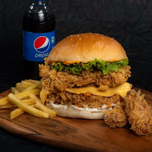 Loaded Chicken Burger Combo