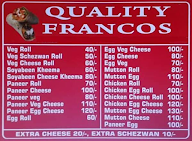 Quality Francos menu 7