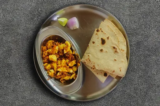 Boiled Egg Bhurji [2 Eggs] With 3 Chapati