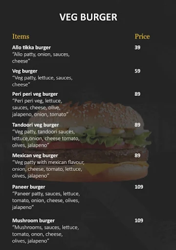 Cheese N Meat Sandwizz menu 