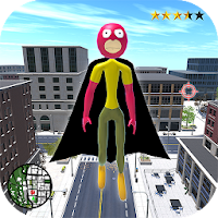 Flying Stickman Rope Hero - Crime City Rope Hero