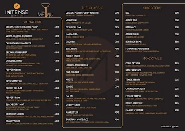 Inntense menu 