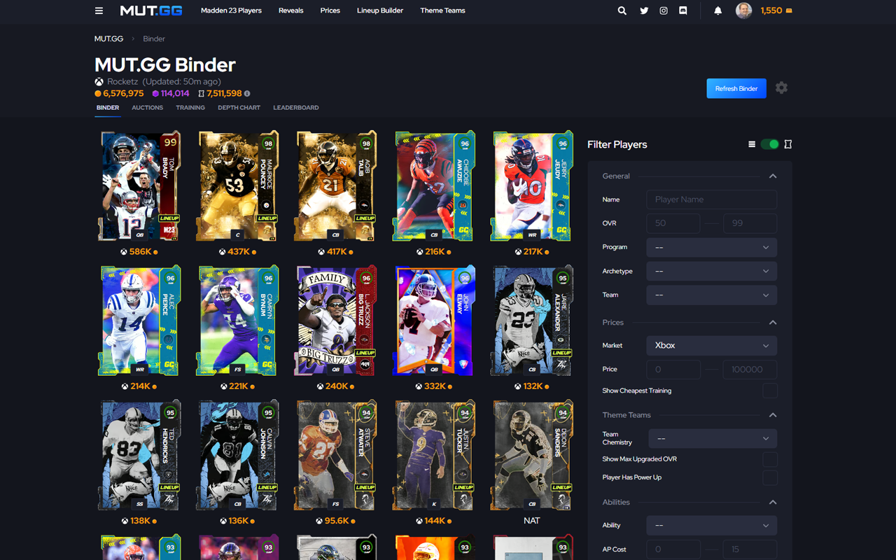 MUT.GG Binder Sync Preview image 3