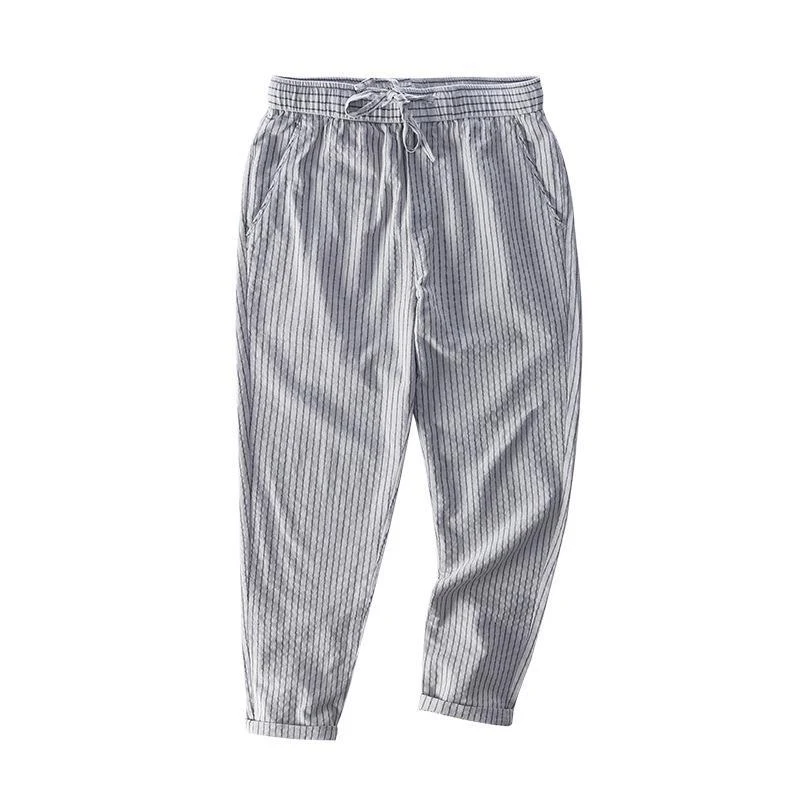 Simple Tether Casual Men's Contrast Color Striped Ankle-Length Pants. Comfortable and stylish pants perfect for a relaxe