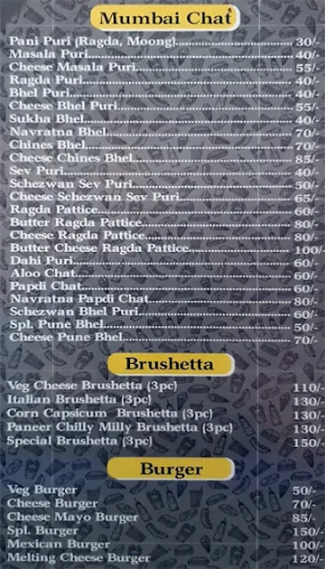 Brijwasi Sweets & Fast Food menu 