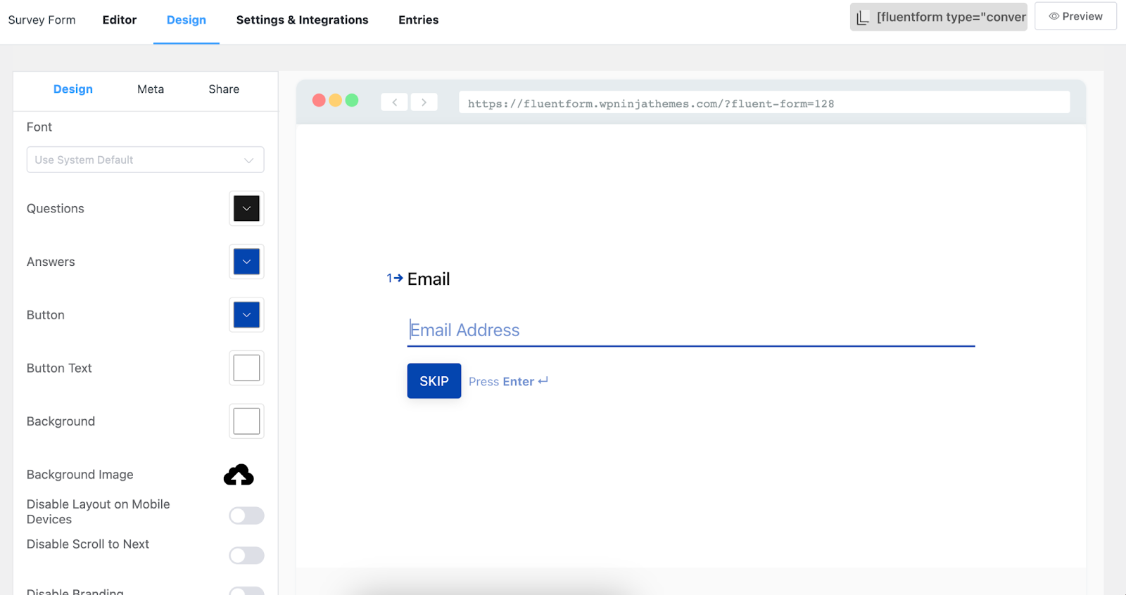 brand awareness survey template, conversational forms