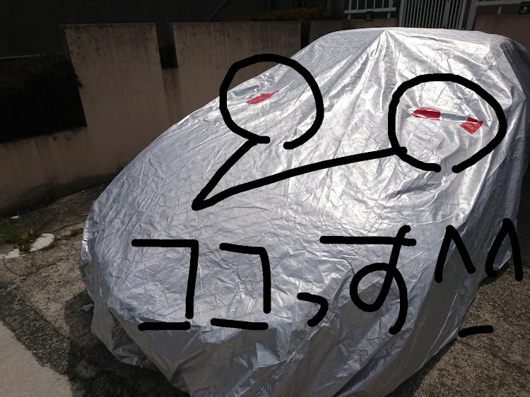 フェアレディZの半顔イケメンリレー・塗装養生・車カバー・モノクロ乗っかりに関するカスタム事例の投稿画像1枚目