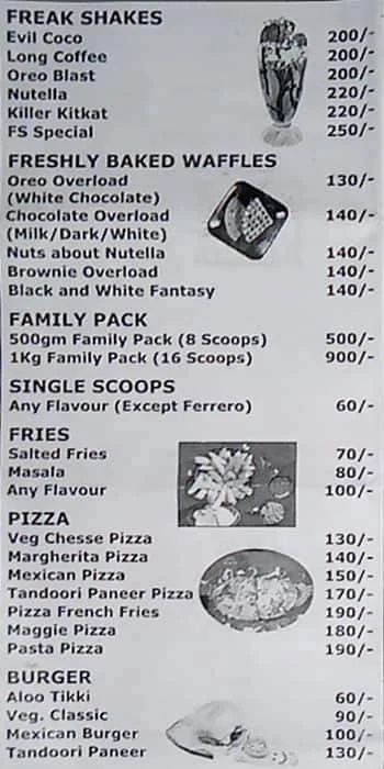 Flavour Stones menu 