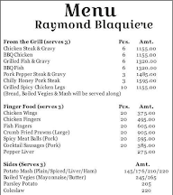 Blaquiere's menu 3