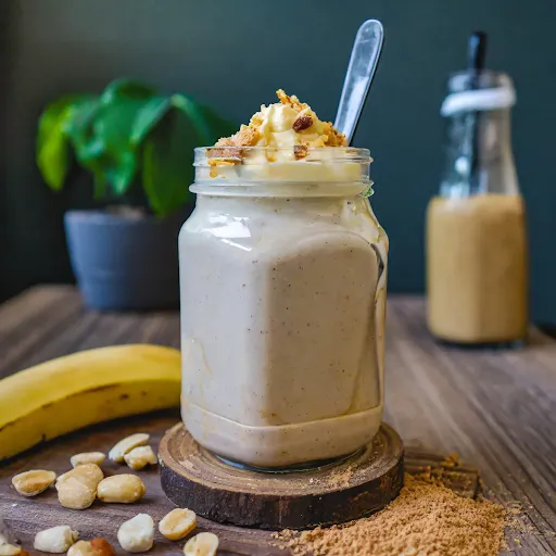 Peanut Butter Protein Smoothie [450 Ml, Mason Jar]