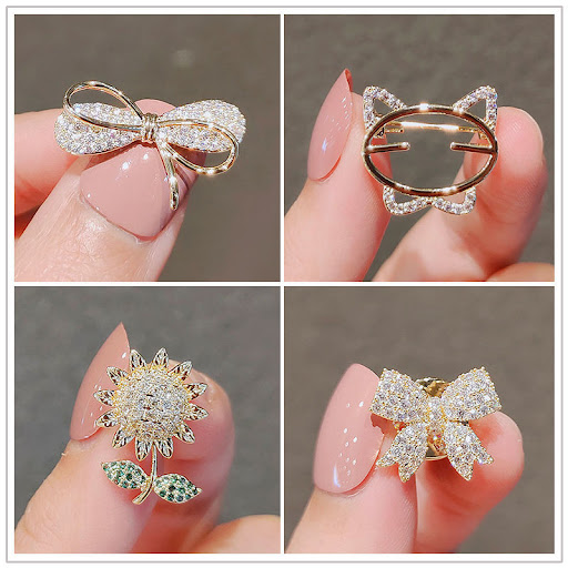 Title 4, Brooch Clasp Bow Anti-walking Chest No-sew