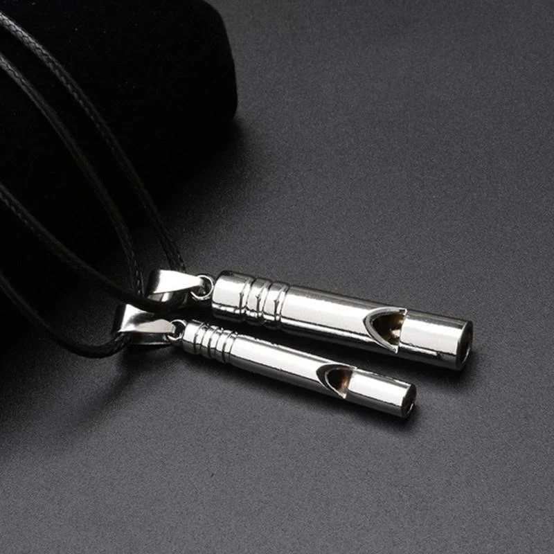 Titanium Noodalarm Draagbaar Sleutelhanger Ketting Persoonlijke Veiligheid Luid Geluid Eenvoudig Gebruik Ideaal Reizen
