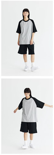 Title 8, Cotton Color-matching Raglan Sleeves Loose-fitt...