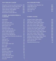 Kwality Wall's ice cream menu 2