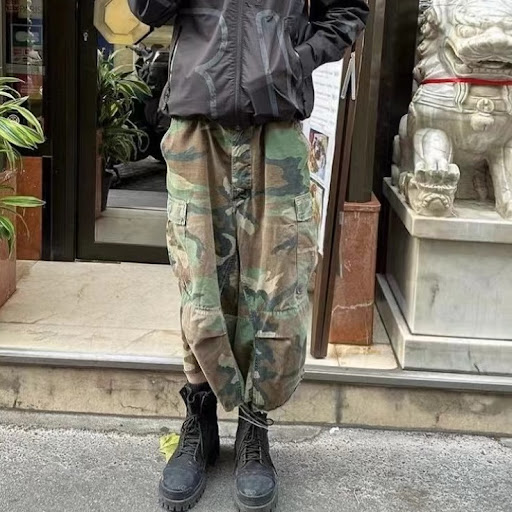 Title 2, Loose Plus Size Casual Men Camouflage Cargo Pan...