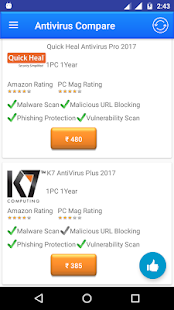 Antivirus Compare - náhled