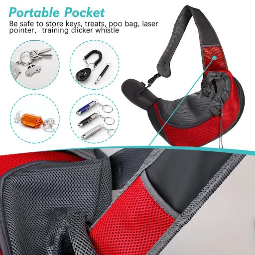 Pet Puppy Carrier S/L Outdoor Travel Dog Shoulder Bag Mesh Oxford Breathable Portable Pet Dog Carrier Pet Sling Handbag