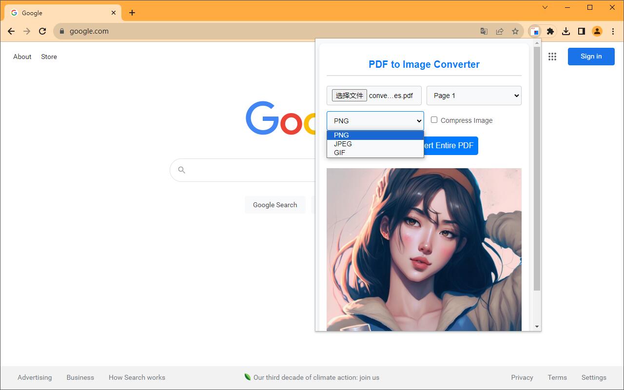 PDF to Image Converter/Convert PDF to PNG&JPG Chrome Extension Image 2
