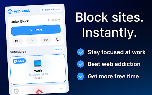 AppBlock - Block sites & Stay focused