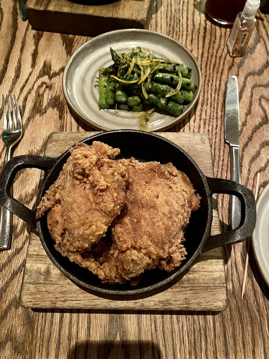 GF Fried Chicken and Asparagus