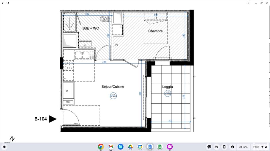 Vente appartement 2 pièces 38 m² à Nantes (44000), 259 000 €