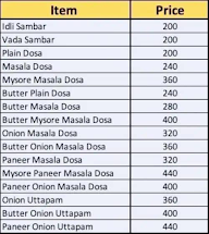 Dosa Wala menu 1