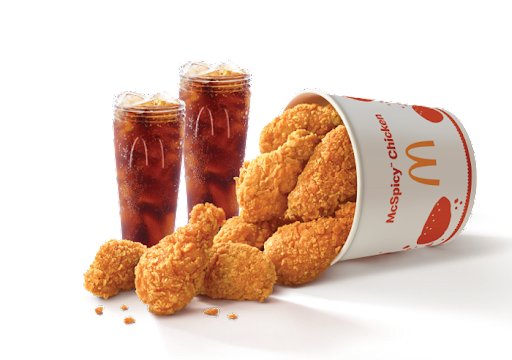 8 Pc McSpicy Chicken Wings Bucket + 2 Coke