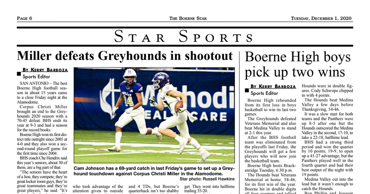 Boerne Star- December 1, 2020- Sports Update.pdf