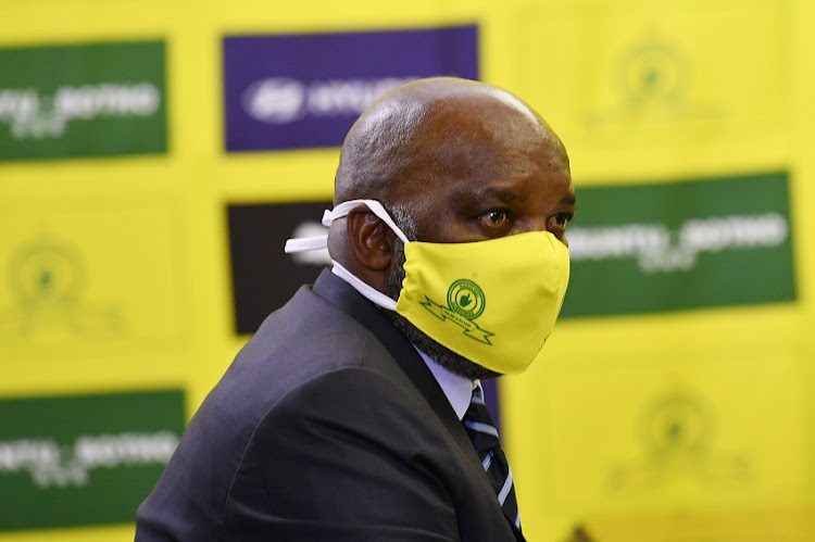 Mamelodi Sundowns coach Pitso Mosimane during the clubs 50th anniversary announcements in Sandton on May 21, 2020 in Johannesburg, South Africa.