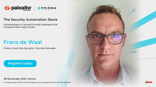 Frans de Waal, Prisma Cloud Sales Specialist, Palo Alto Networks.