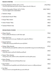 Oxford Golf Resort menu 6