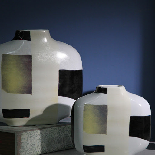 Title 2, Handmade multicolored mosaic vase decoration, c...