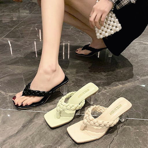 Title 4, Korean Style Simple Square Head Outdoor Slipper...