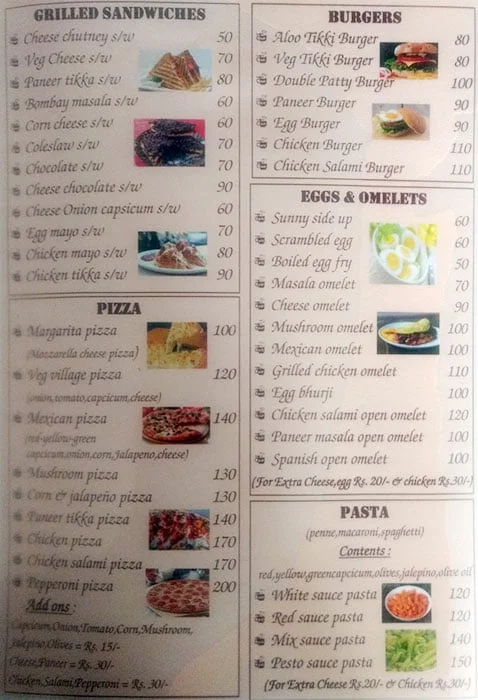 Susha's Cafe menu 