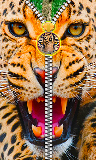 Leopard Face ZipperLock Screen