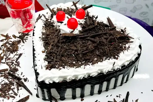 Black Forest Heart Shaped Cake