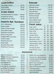 Imperio Juice & Cafe menu 1