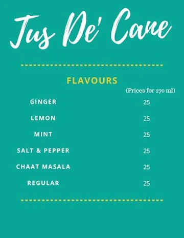 Jus De' Cane menu 